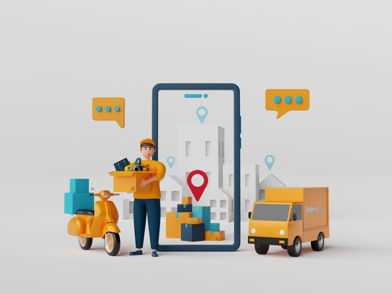Delivery service on mobile application, Transportation delivery